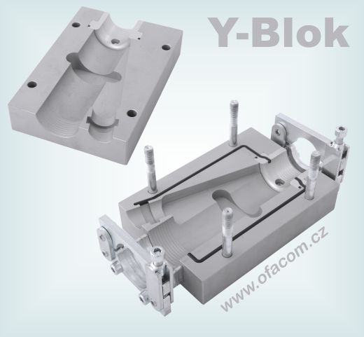 Y-Blok upro přifukování dalšího optického kabelu do již obsazené chráničky – foto rozloženého Y-Bloku.