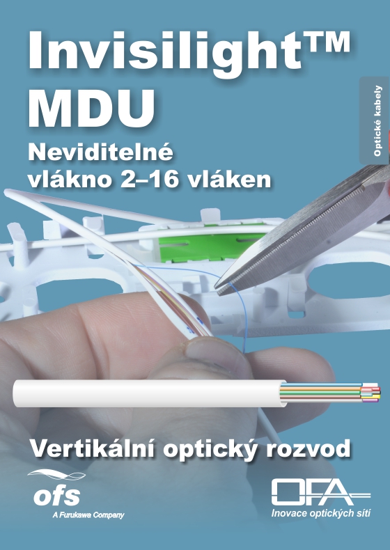 Invisilight™ MDU, vícevláknová (4–16) verze neviditelného vlákna pro vertikální rozvod v bytovém domě.