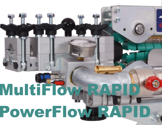 Zafukovačka MultiFlow RAPID pro zafukování trubiček a kabelů.