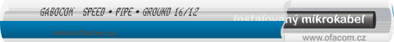 Silnostěnná mikrotrubička s kabelem.