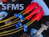 Optická spojka SFMS - detail vstupů kabelů.